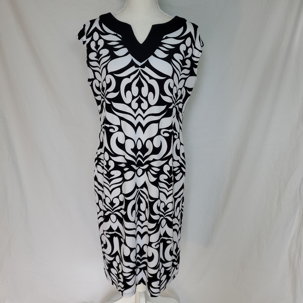 Chico's Geometric Floral Dress Size 1
